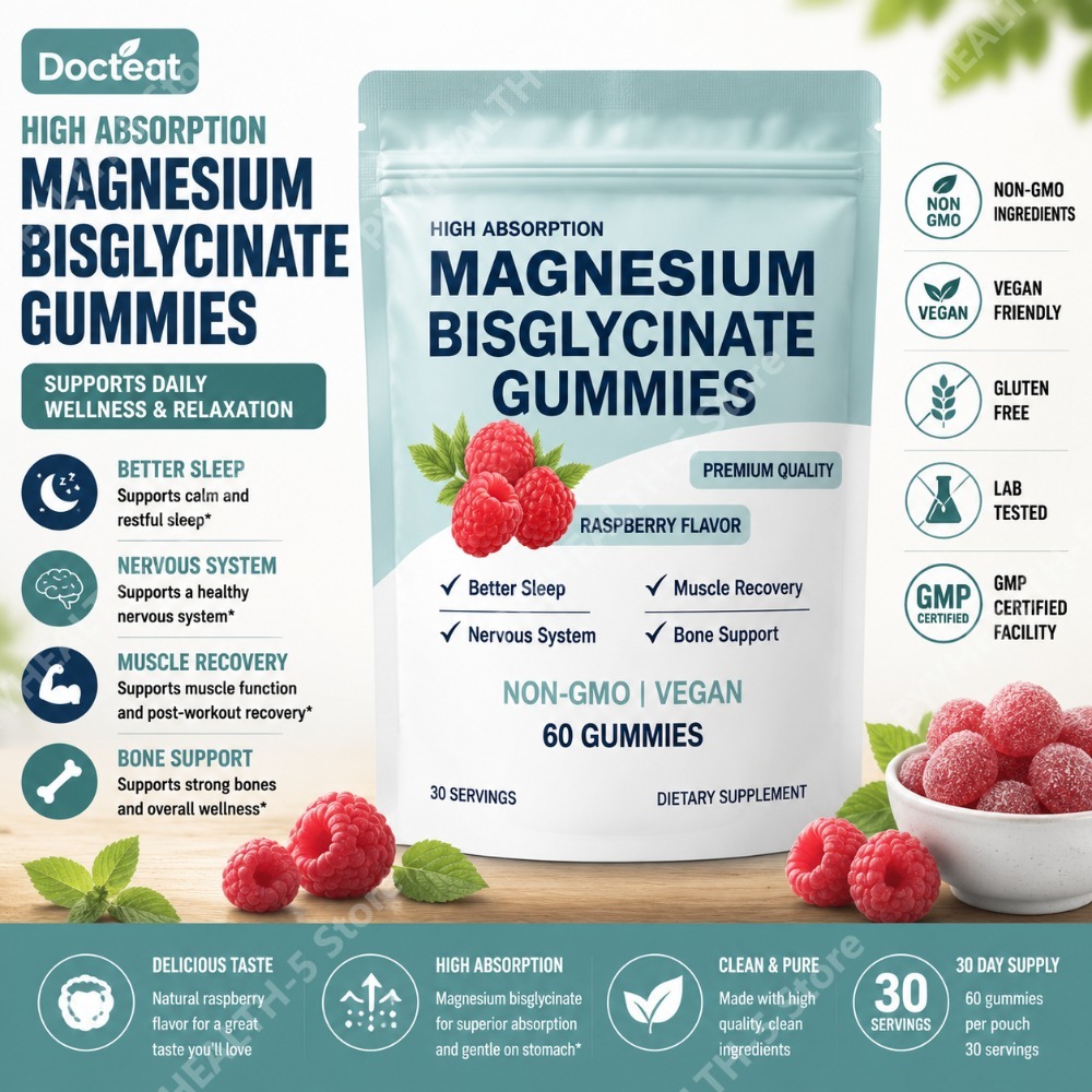 Nutrition & Fitness Hub Photos - High Absorption Magnesium Bisglycinate Gummies, Vegan,
