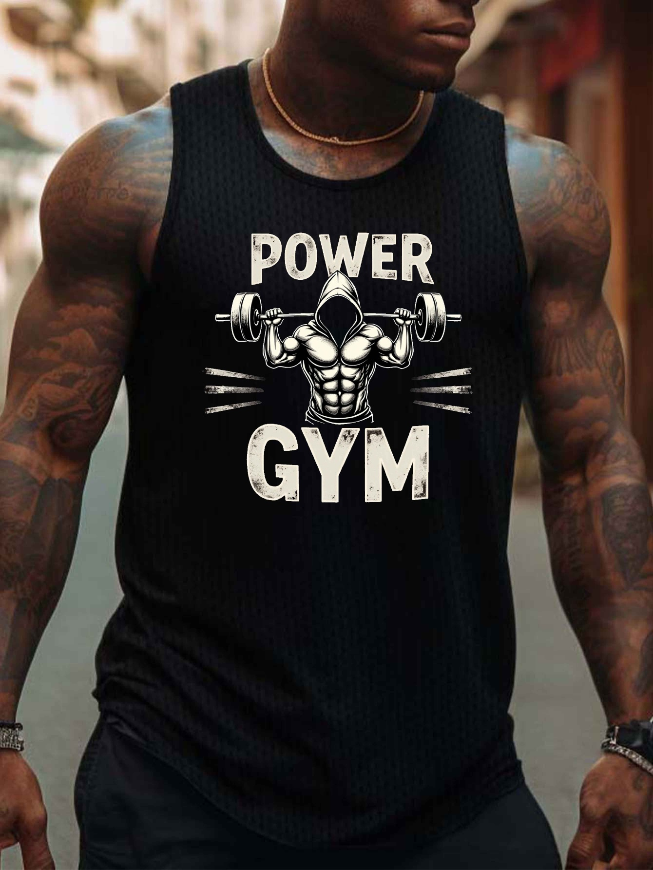 Men's Barbell Print Tank Top - - Fitness & Nutrition Lab recensie en prijs