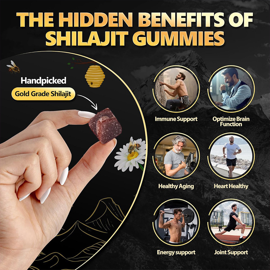 60 Shilajit Gummies with Mushr - Shilajit Resin Pure recensie en prijs