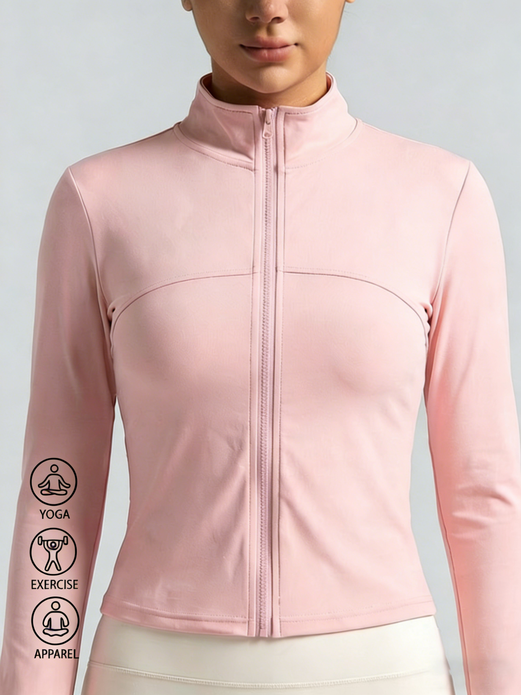 New Women Light pink Yoga Coat - Fitness & Nutrition Lab recensie en prijs