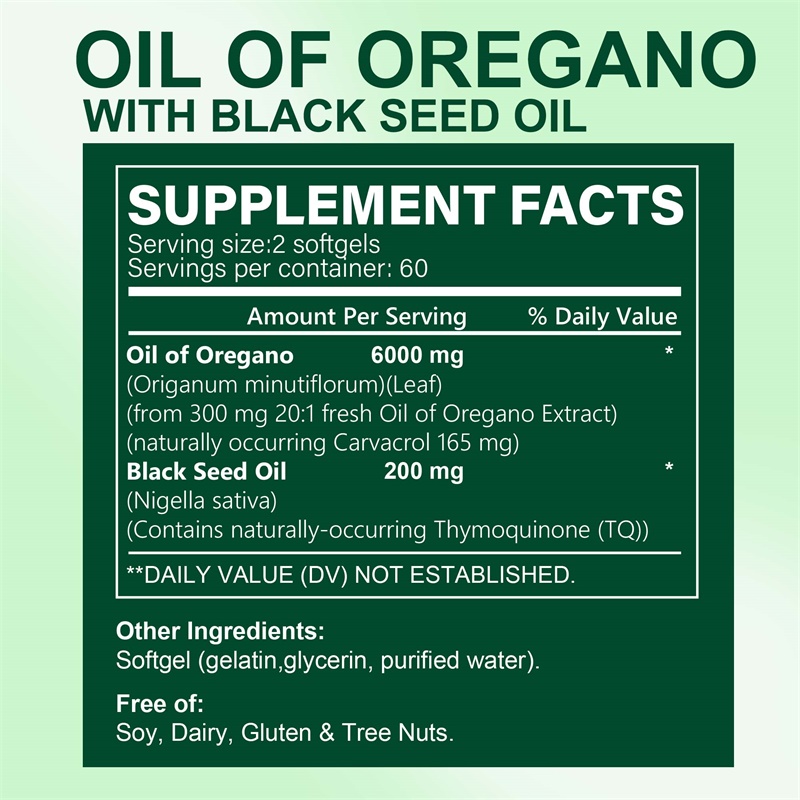 Oregano Oil Capsules - with Bl - Black Seed Oil Capsule recensie en prijs