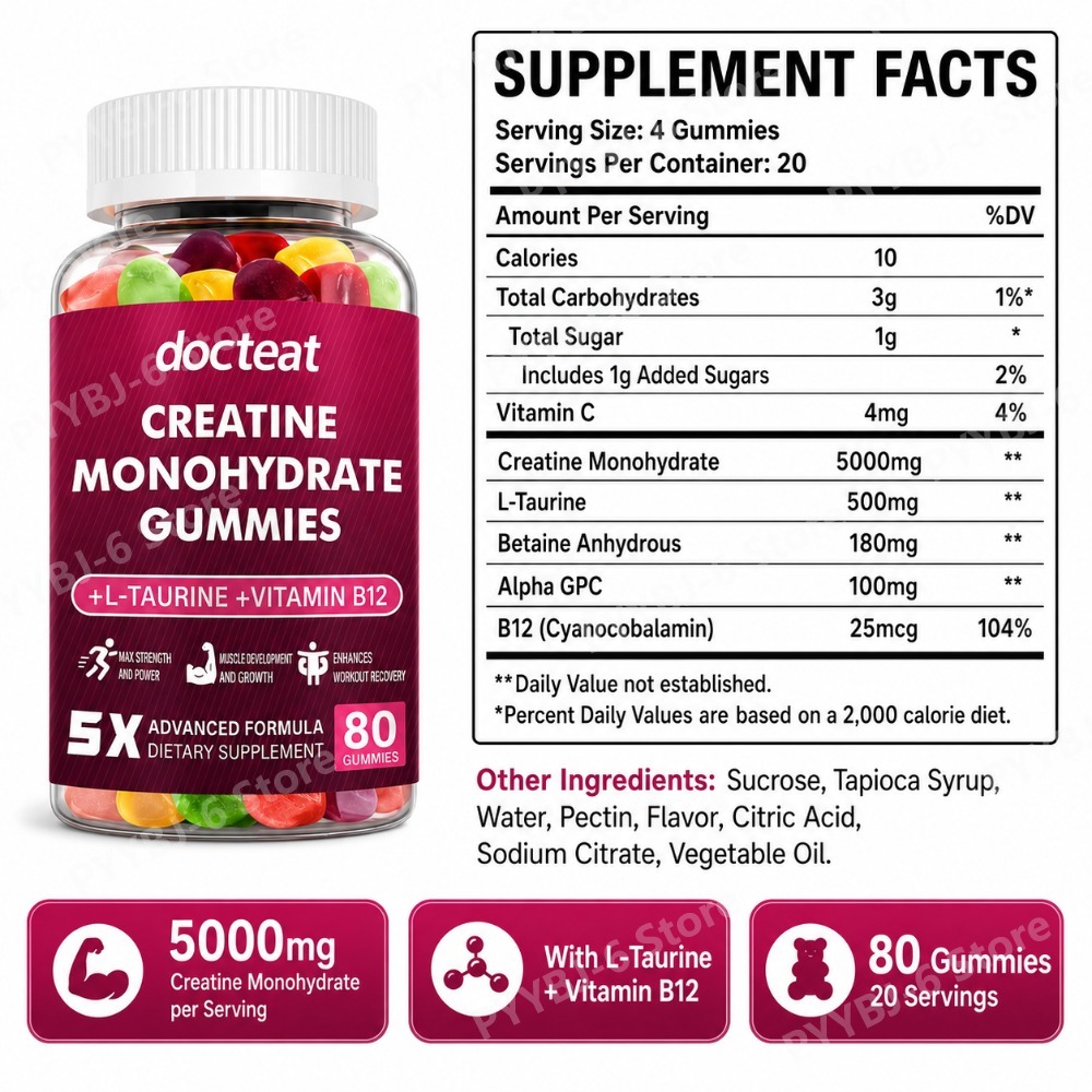 Creatine Monohydrate Gummies 8 - Nutrition & Fitness Hub Photos recensie en prijs