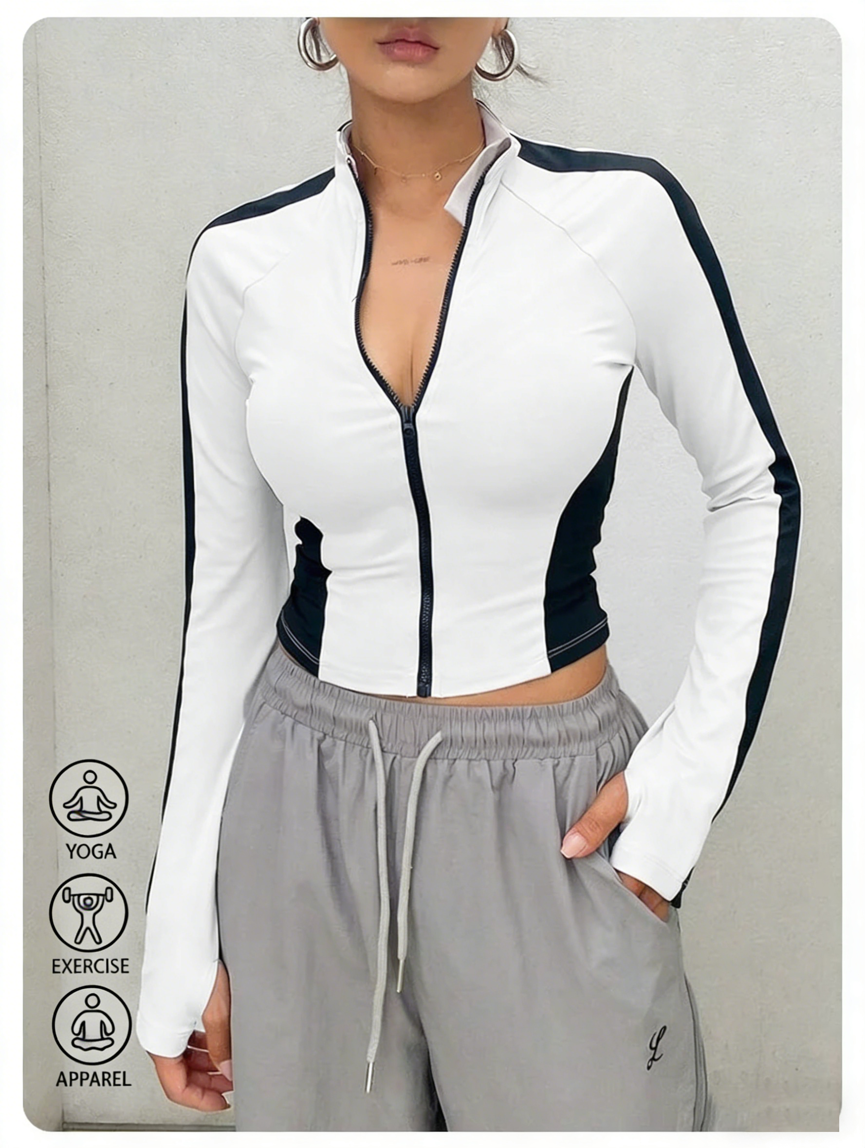 Yoga Clothes Stand Up Collar J - Fitness & Nutrition Lab recensie en prijs