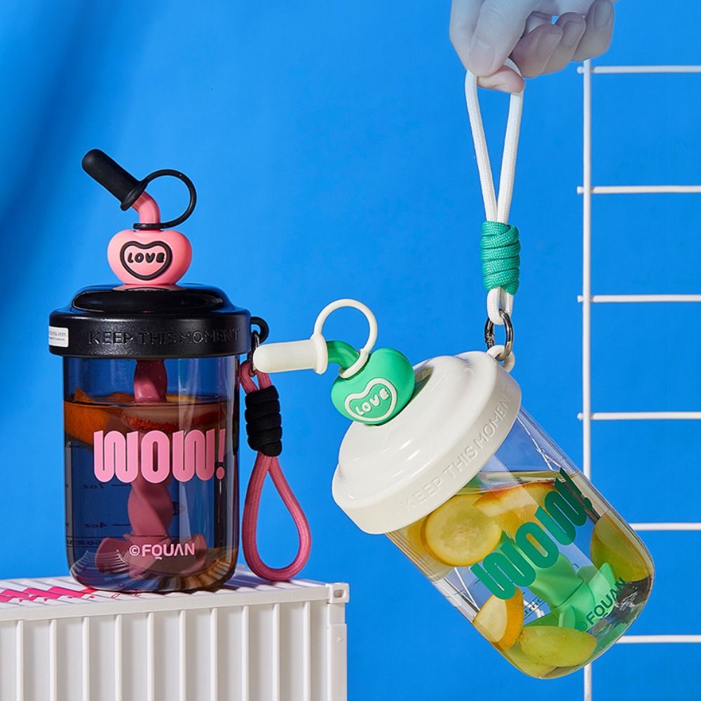 580ML Water Bottles With Straw - Protein Shaker Bottle recensie en prijs