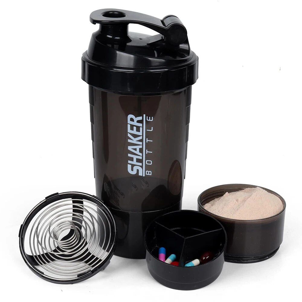 3 Layers Shaker Protein Bottle - Protein Shaker Bottle recensie en prijs