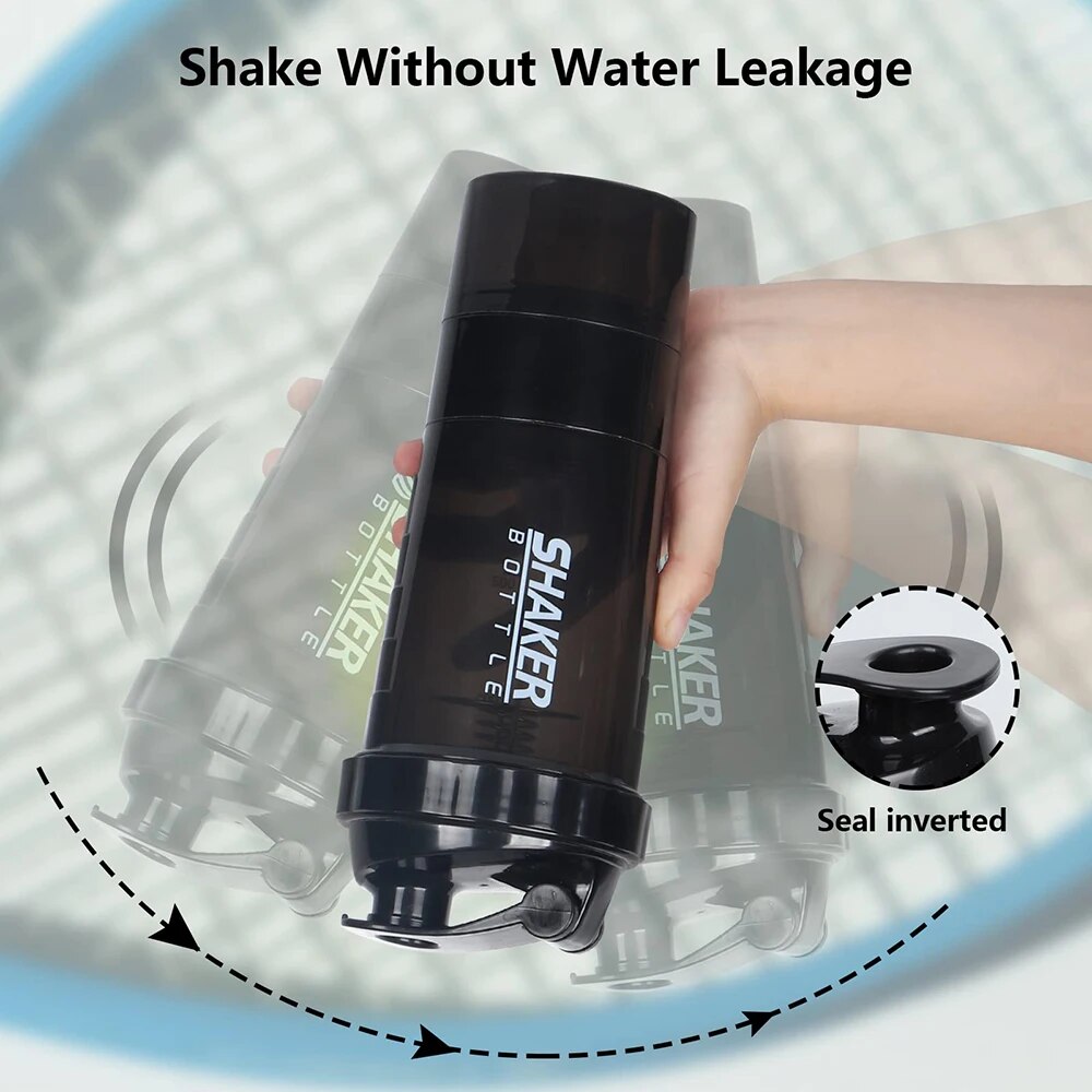 3 Layers Shaker Protein Bottle - Protein Shaker Bottle recensie en prijs