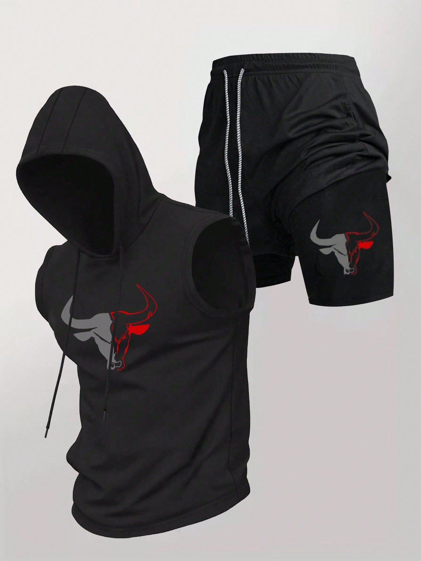 Men's 2 Piece Black Sleeveless - Fitness & Nutrition Lab recensie en prijs