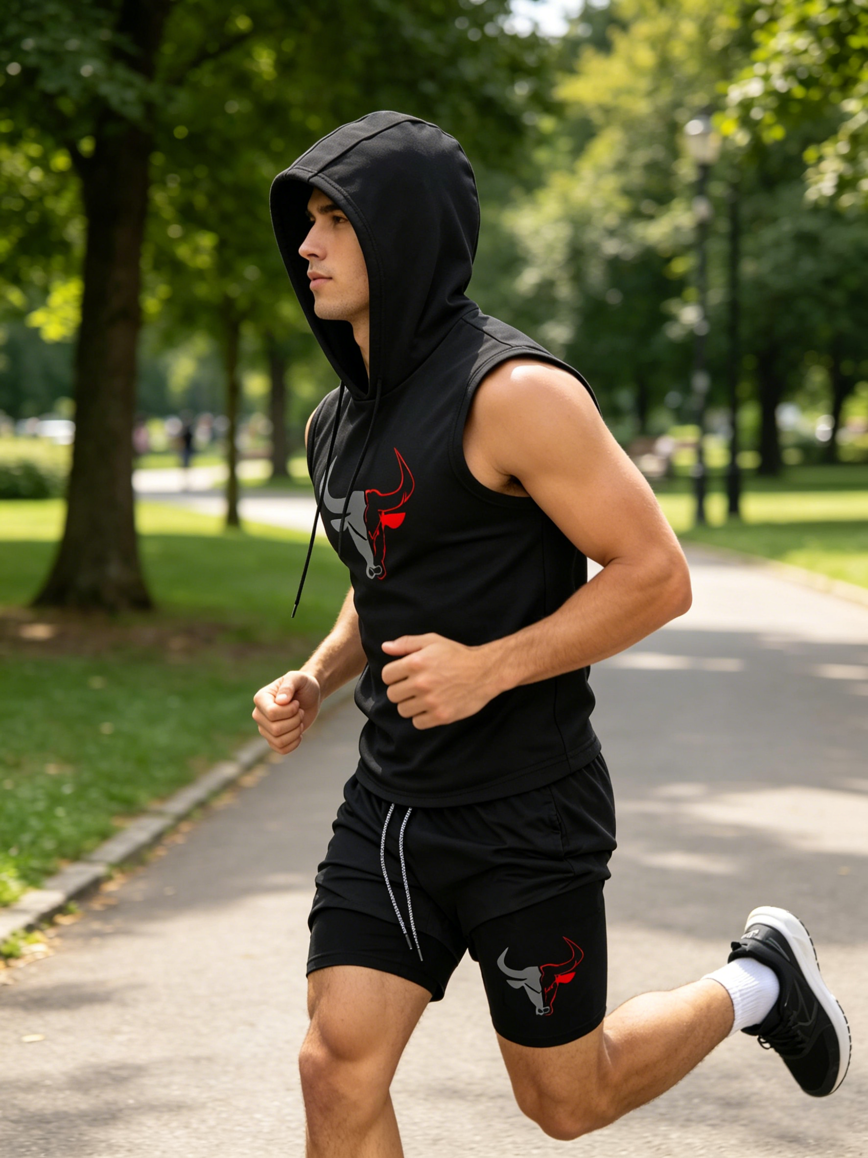Men's 2 Piece Black Sleeveless - Fitness & Nutrition Lab recensie en prijs
