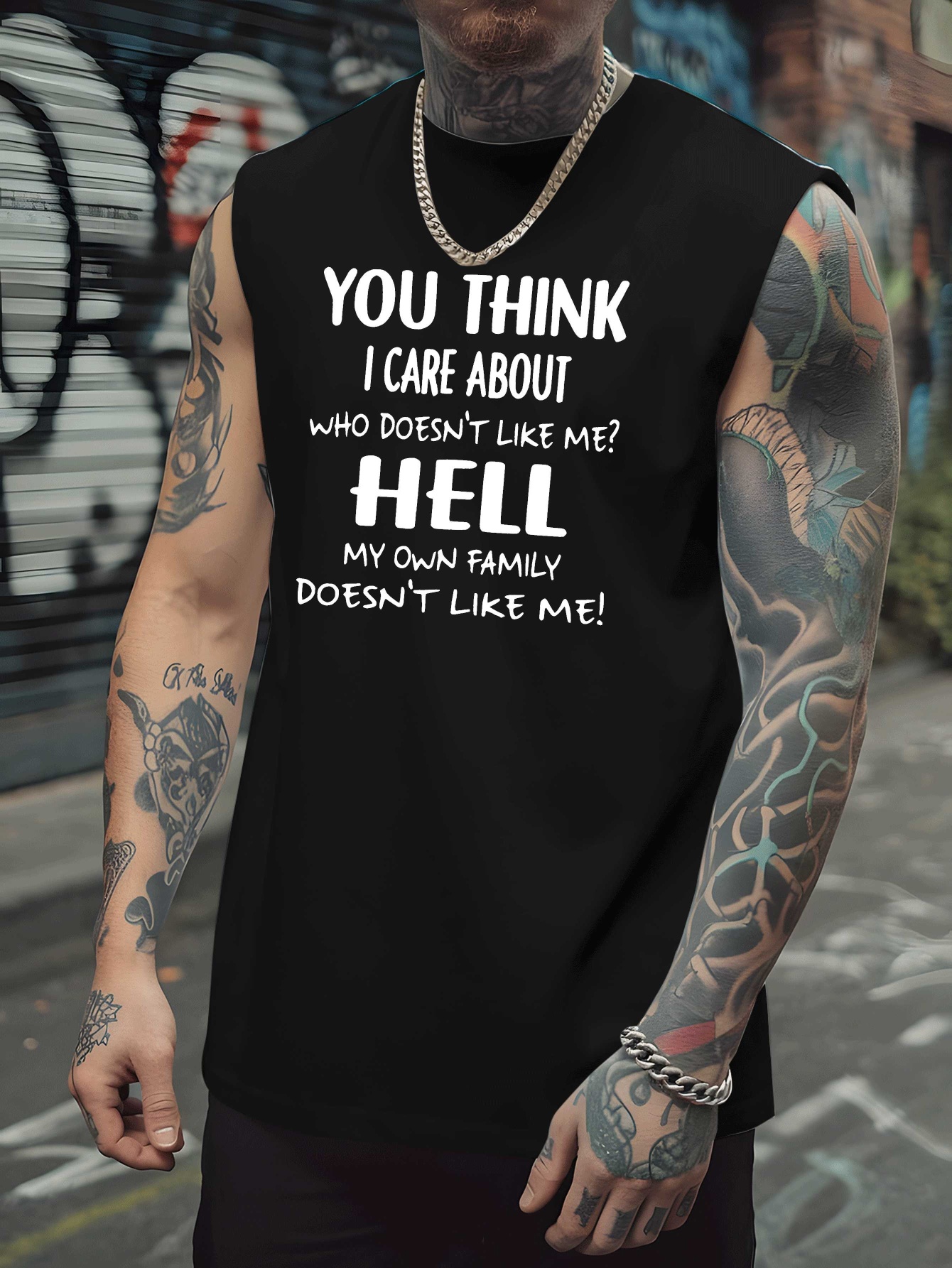 Men's Fun Quotes Sleeveless Mu - Fitness & Nutrition Lab recensie en prijs